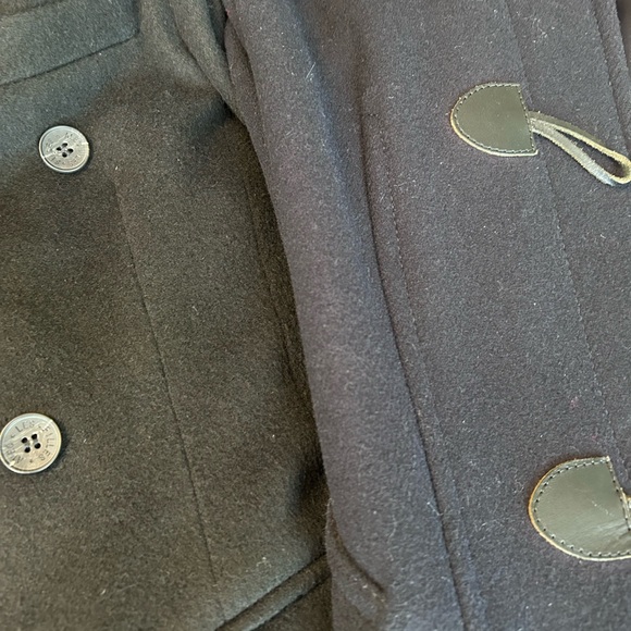 Philosophy Hooded Wool Navy Toggle Coat - Picture 6 of 8